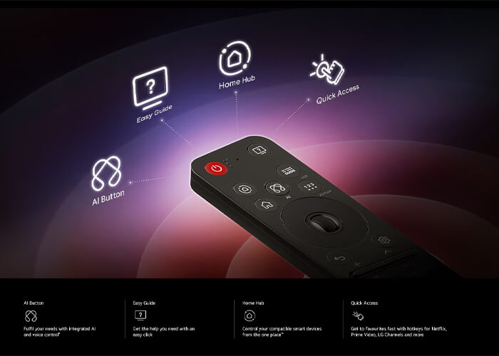 Tivi LG 55 inch 55NANO80ASA AI NanoCell tích hợp nút AI trên Magic Remote điều khiển chuột bay