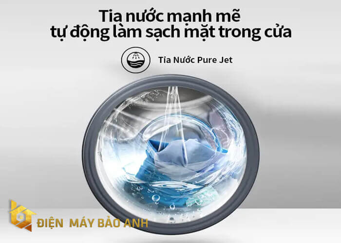 Máy giặt sấy Hisense WD90N1Y trang bị tia nước Pure Jet mạnh