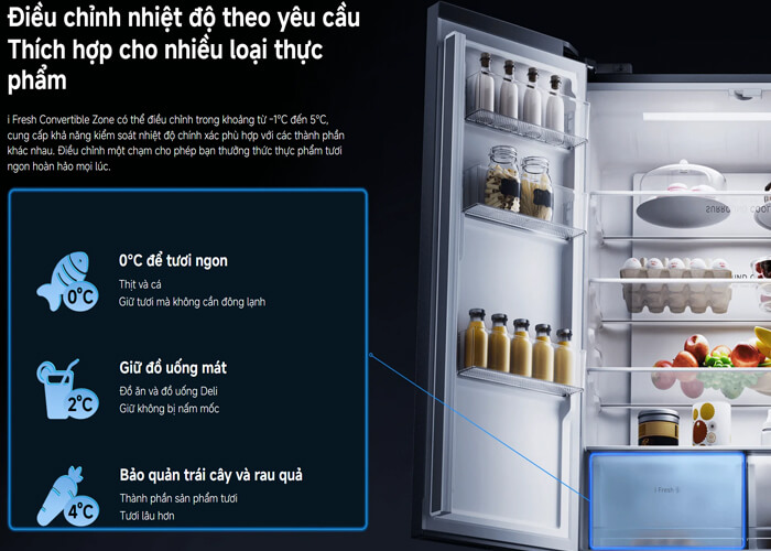 Tủ lạnh Xiaomi Mijia 510L MRC51HMPA bản quốc tế với ngăn i-fresh